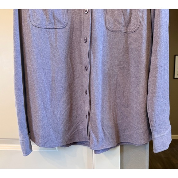 Women's NWOT Light Purple 32 Degrees Heat Warm Soft Flannel Button Down Shirt L - Picture 7 of 9